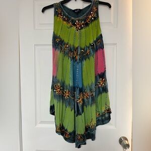 Riviera Sun’s Colorful Floral Embellished Midi Dress